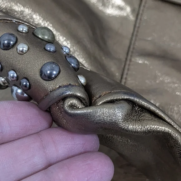 BETSEY JOHNSON VINTAGE Studded Bronze Bag - Picture 12 of 17